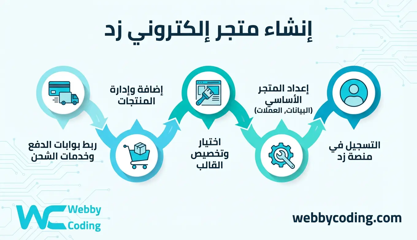 انشاء متجر الكتروني زد