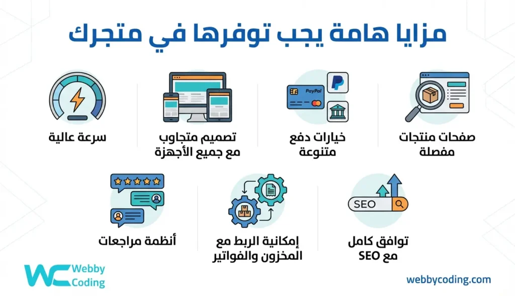 مزايا هامة يجب توفرها في المتجر الالكتروني