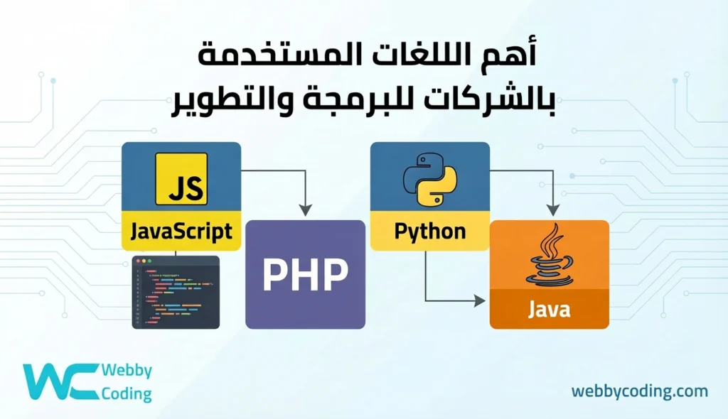 أهم اللغات المستخدمة بالشركات للبرمجة والتطوير