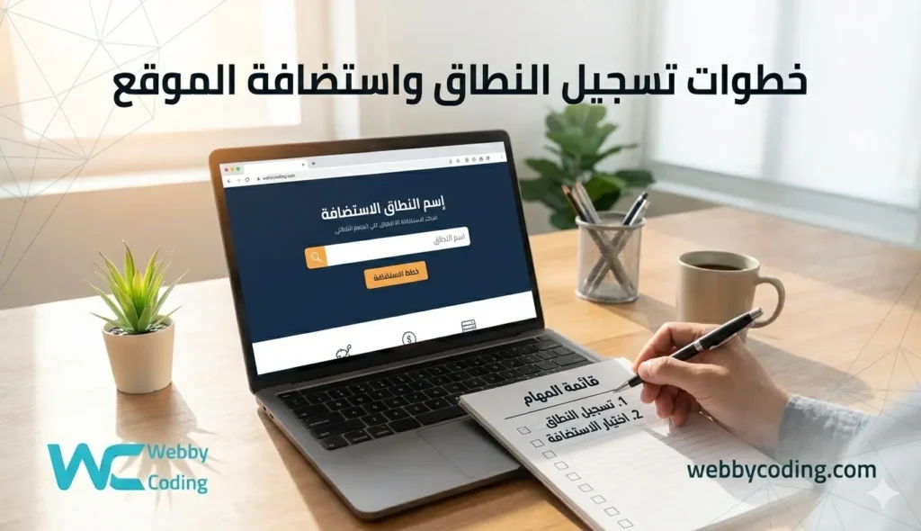 خطوات تسجيل النطاق واستضافة الموقع